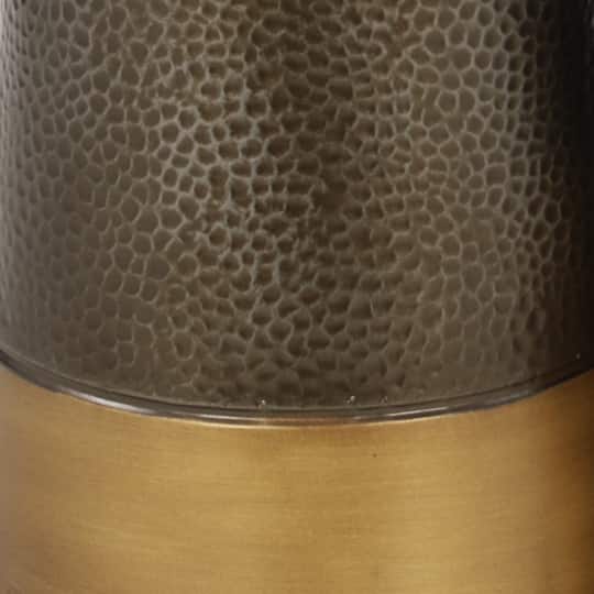 Set of 2 Dark Grey Metal Rustic Vase, 20", 15"